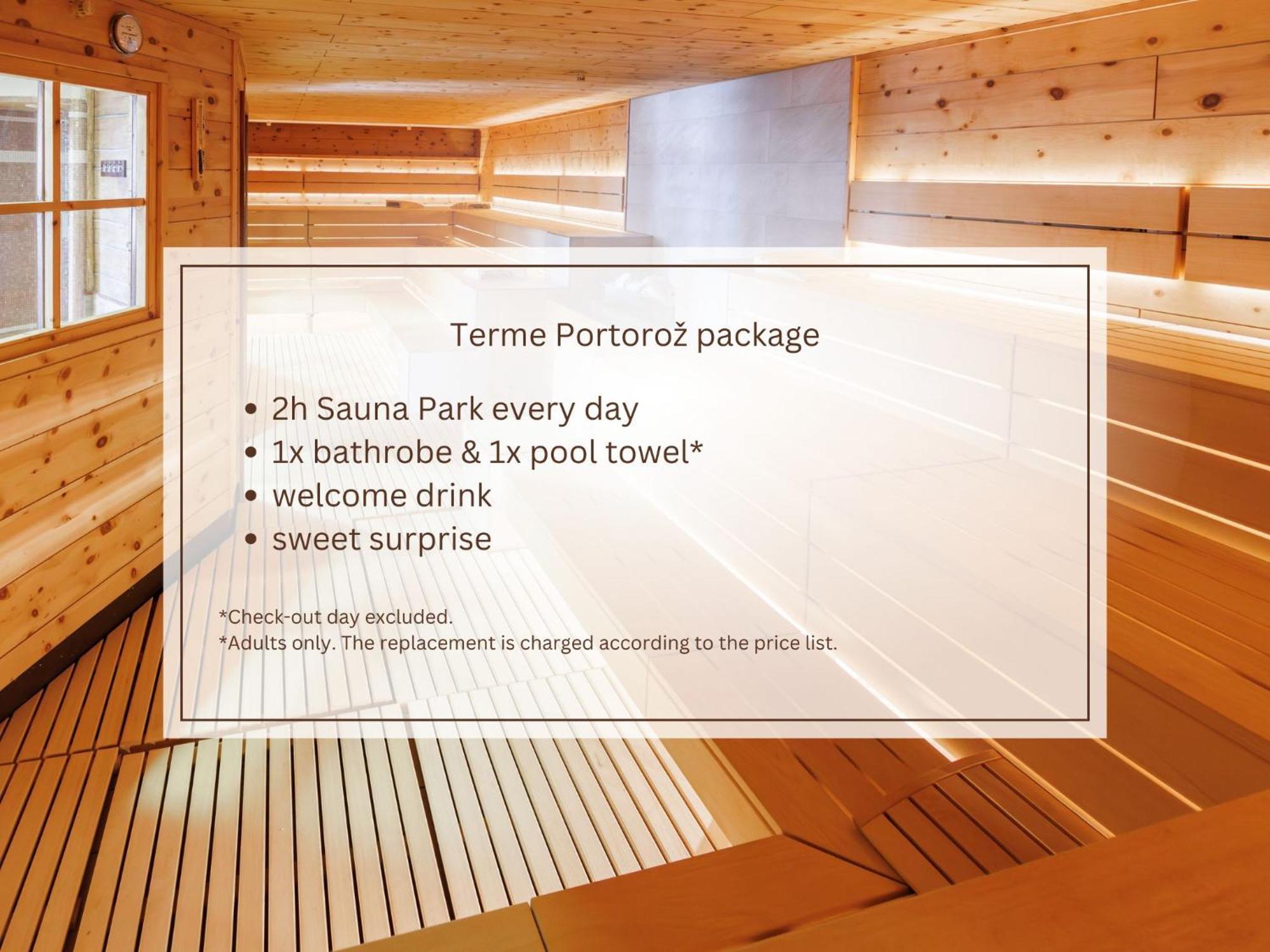 Hotel Slovenija - Terme & Wellness Lifeclass Portorož Quarto foto Sauna Park
